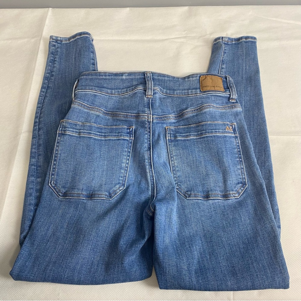American Eagle Jeans Sz 6 Next Level Stretch High-Waisted Jegging Skinny - Picture 4 of 16